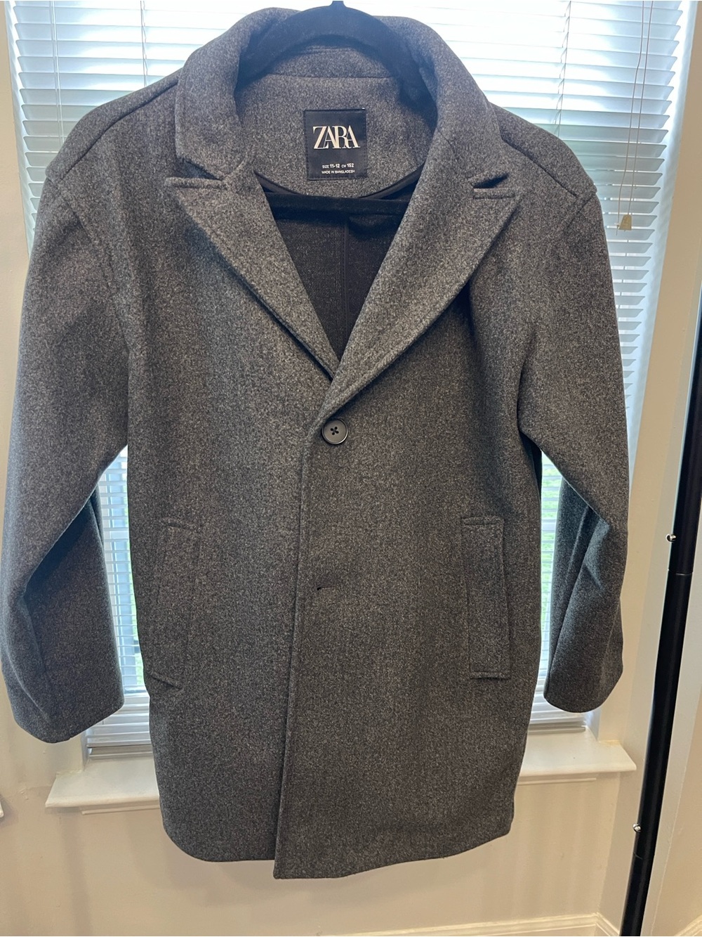 Zara Kids Charcoal Gray Over Coat